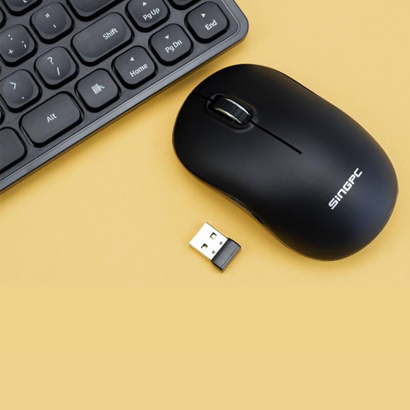 Bộ bàn phím và chuột không dây SingPC WKB-L264CB Đen10