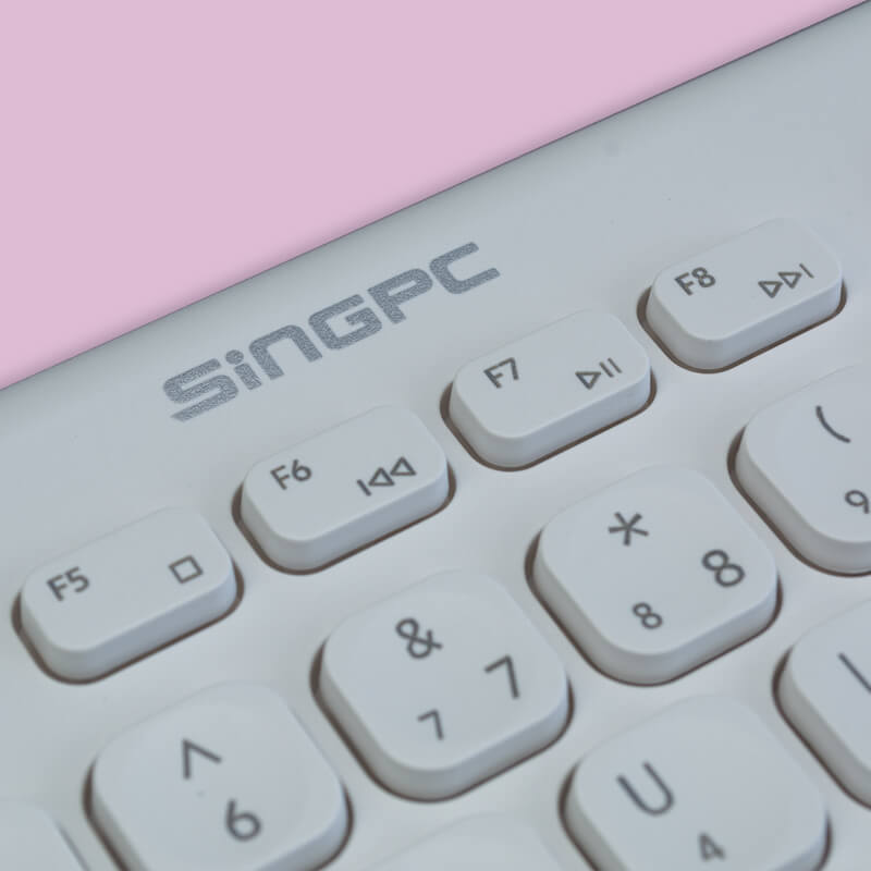 Bộ bàn phím và chuột không dây SingPC WKB-L264CB Trắng7