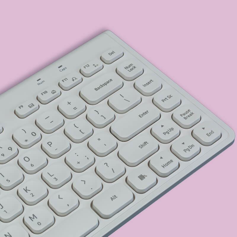 Bộ bàn phím và chuột không dây SingPC WKB-L264CB Trắng11