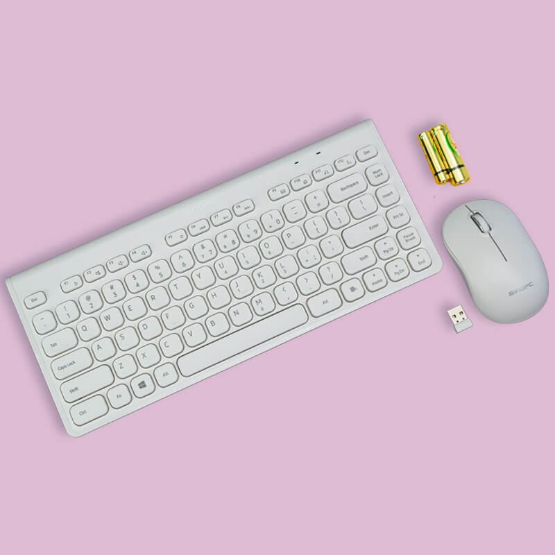 Bộ bàn phím và chuột không dây SingPC WKB-L264CB Trắng0