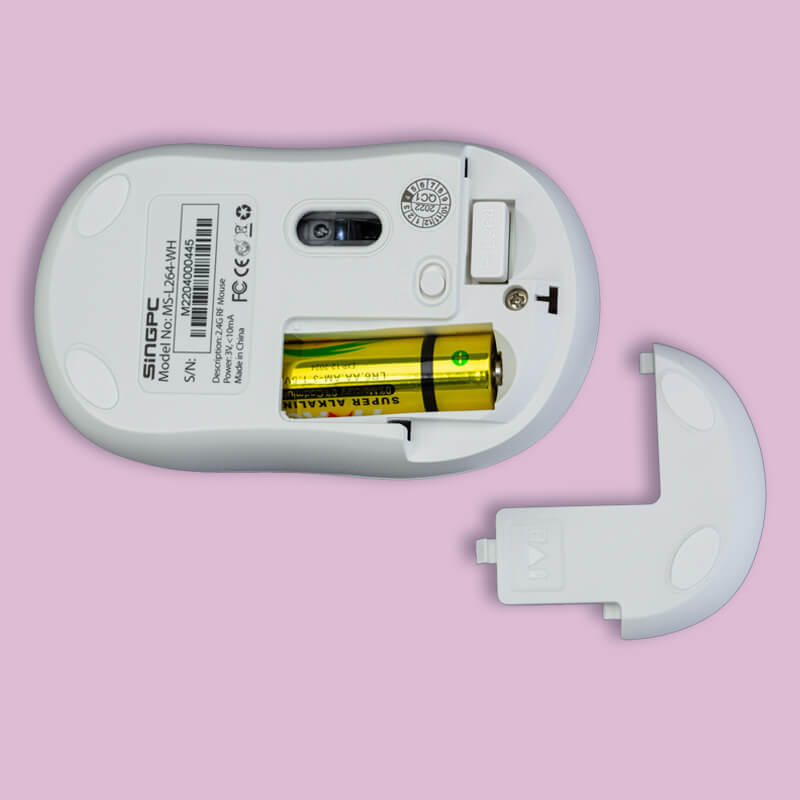 Bộ bàn phím và chuột không dây SingPC WKB-L264CB Trắng4