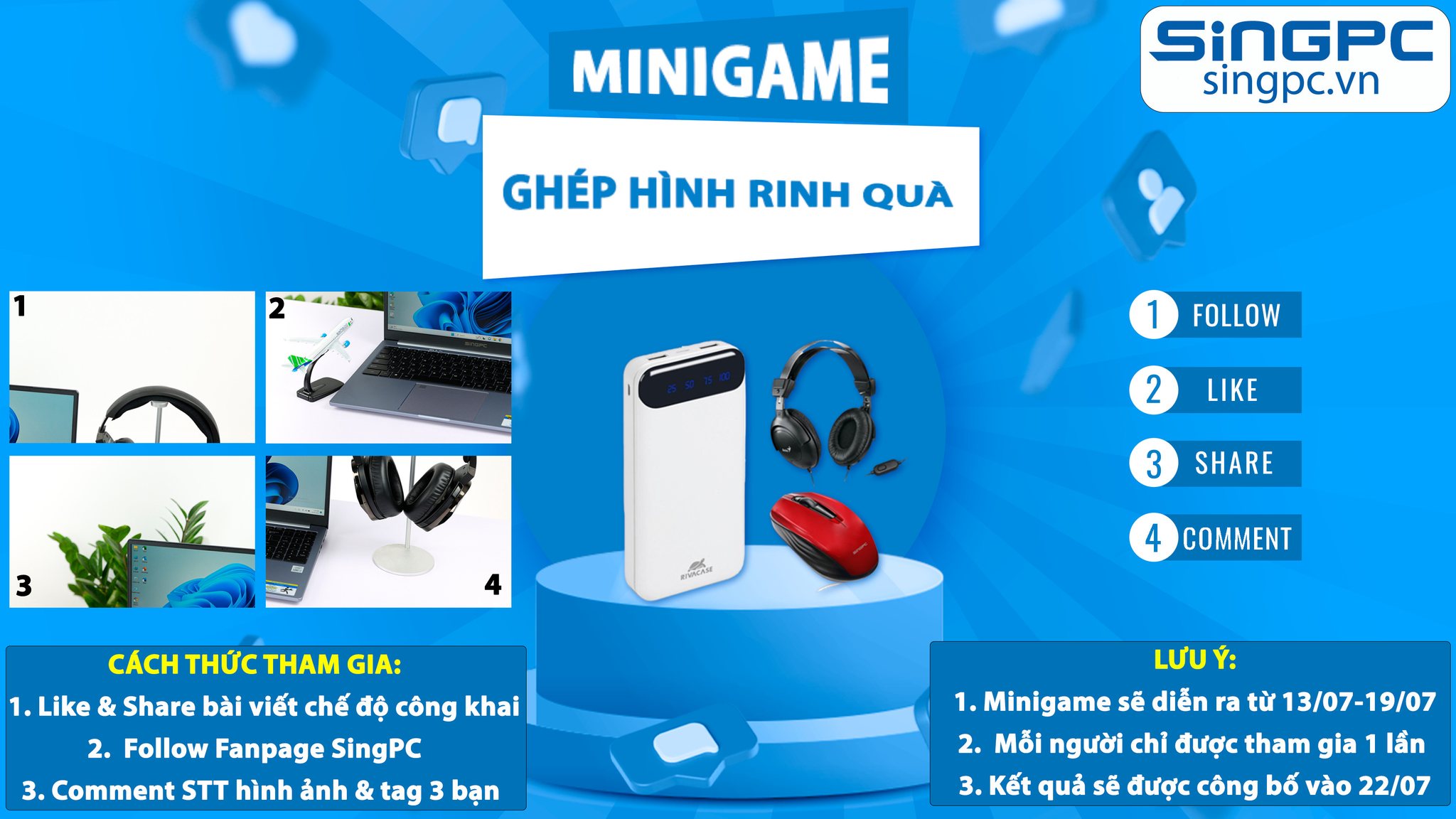 Chương trình minigame "GHÉP HÌNH - RINH QUÀ" của SINGPC