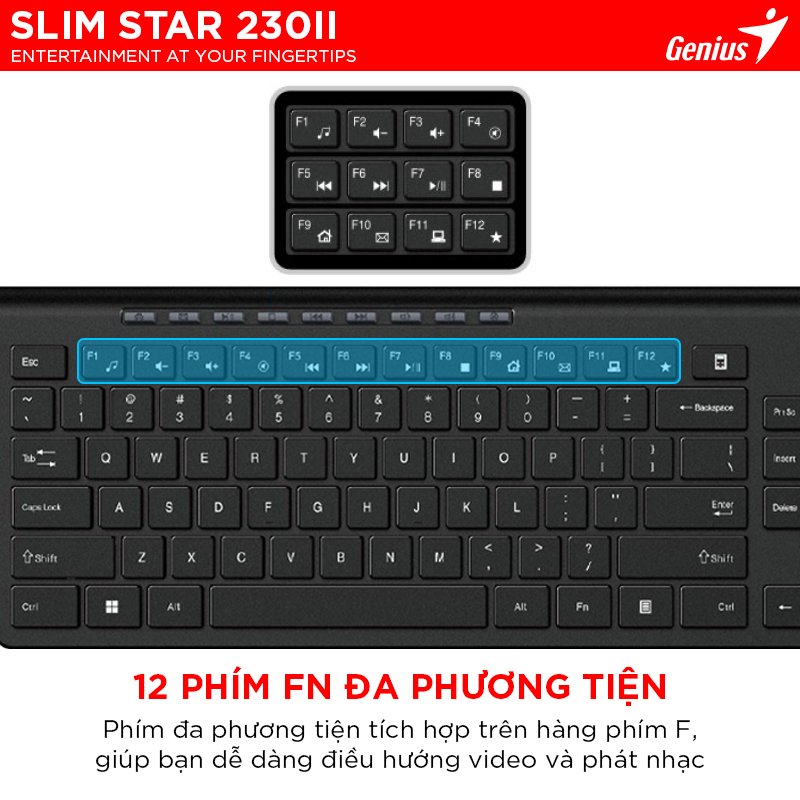 Bàn Phím Có Dây Genius Slimstar 230 II4