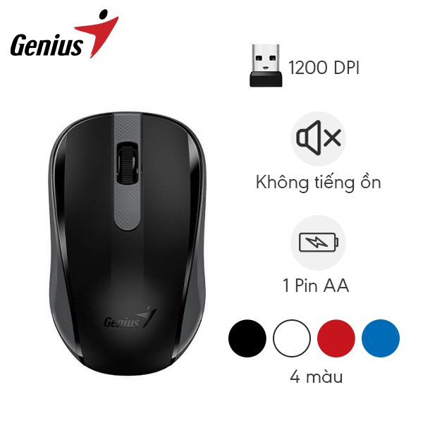 Chuột không dây chống ồn Genius NX-8008S