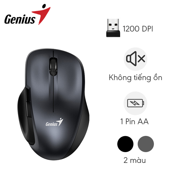 Chuột không dây chống ồn công thái học Genius Ergo 8200S