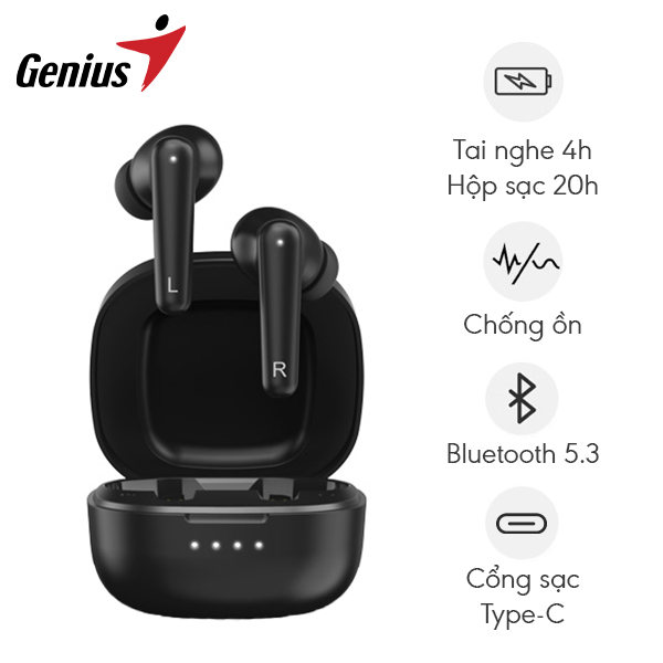 Tai nghe Bluetooth True Wireless Genius HS-M910BT