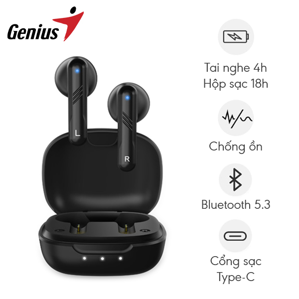 Tai nghe Bluetooth True Wireless Genius HS-M905BT